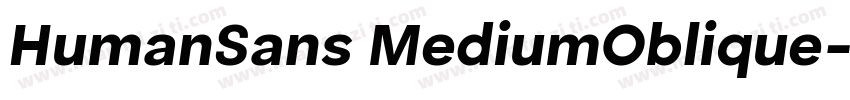 HumanSans MediumOblique字体转换